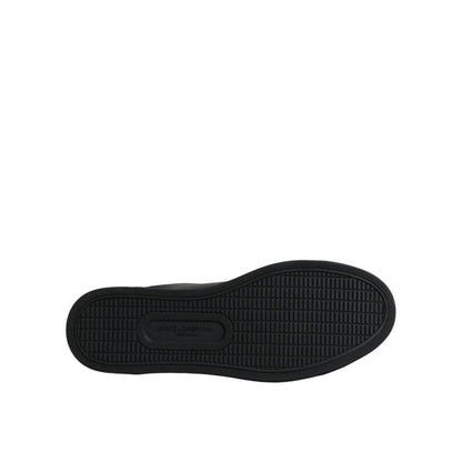 Dolce & Gabbana Black London Sacred Heart Men Sneakers Shoes
