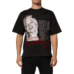 Dolce & Gabbana Black Marilyn Monroe Cotton Crew Neck T-shirt with iconic print, classic fit, and breathable fabric.