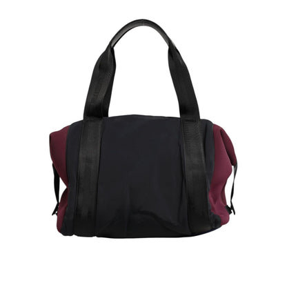 Dolce & Gabbana Black Maroon Hand Shoulder Duffel Travel Bag