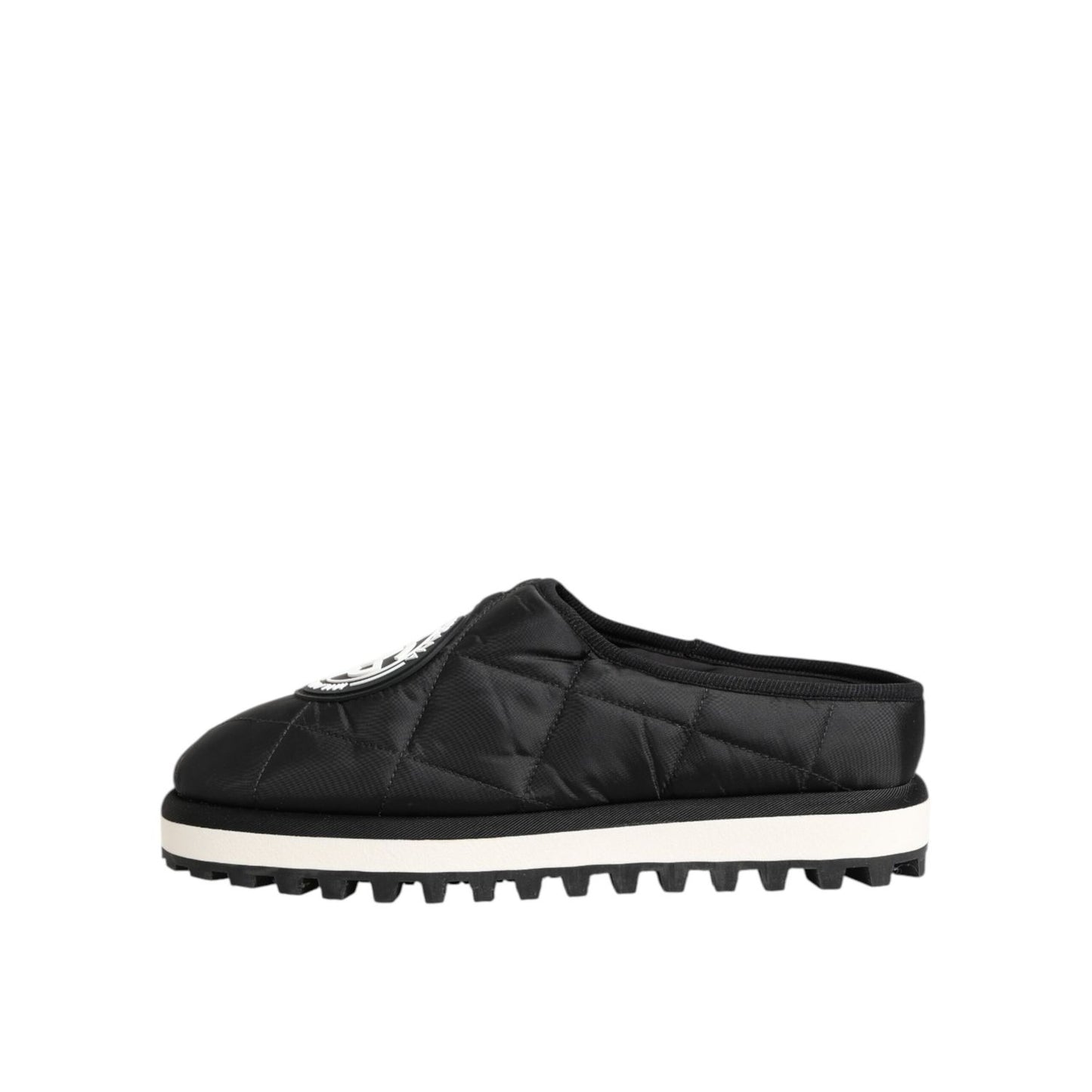 Dolce & Gabbana Black Nylon Low Top Slip On Sneaker Shoes, lightweight and modern, perfect for casual or athleisure wear.