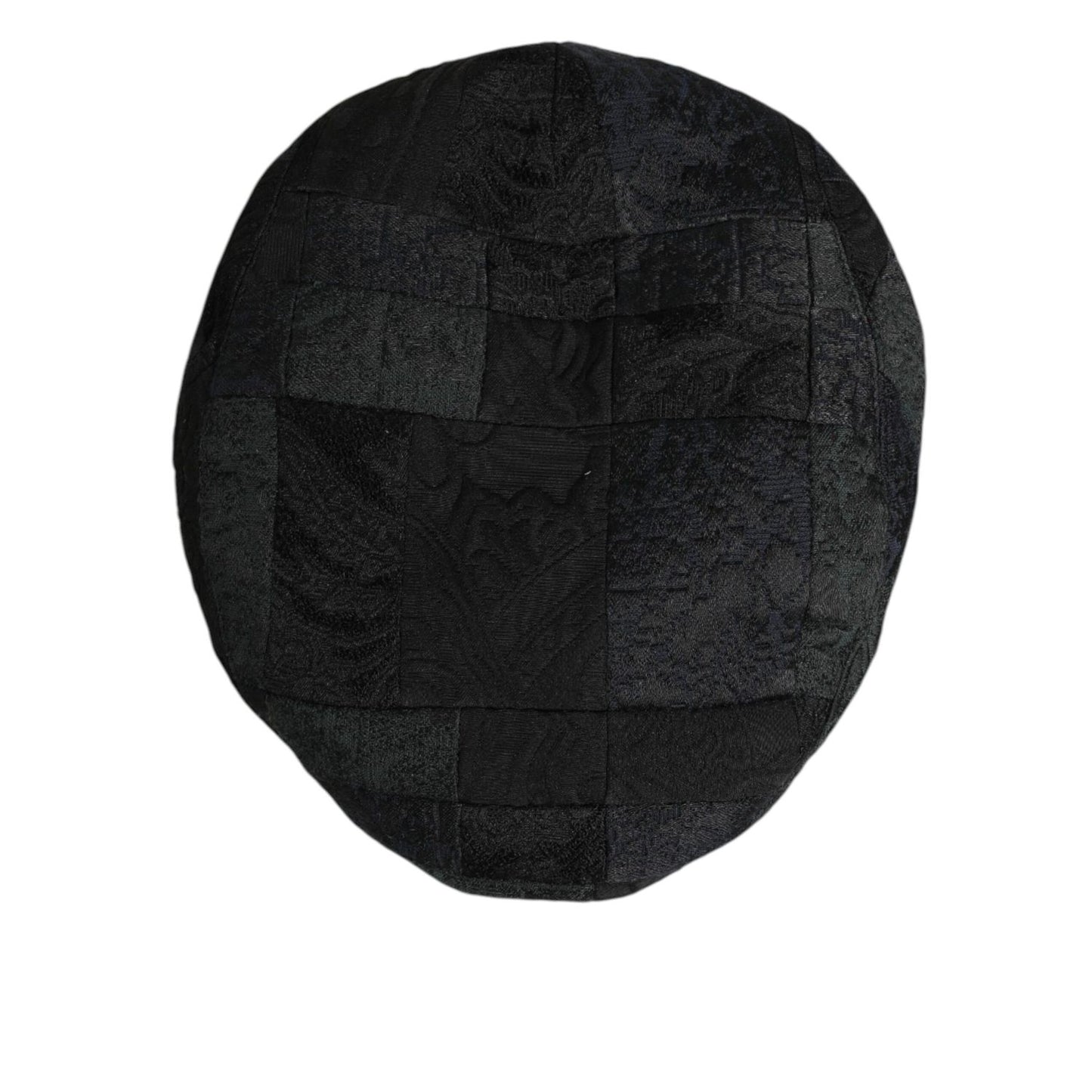 Dolce & Gabbana Black Polyester Newsboy Men Cloth Capello Hat top view