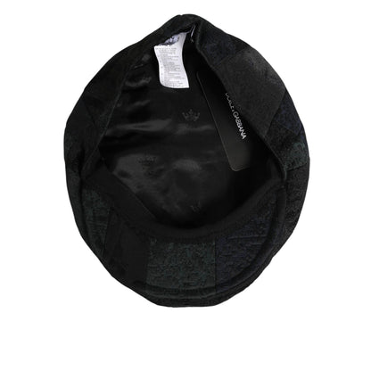 Dolce & Gabbana Black Polyester Newsboy Men Cloth Capello Hat interior view
