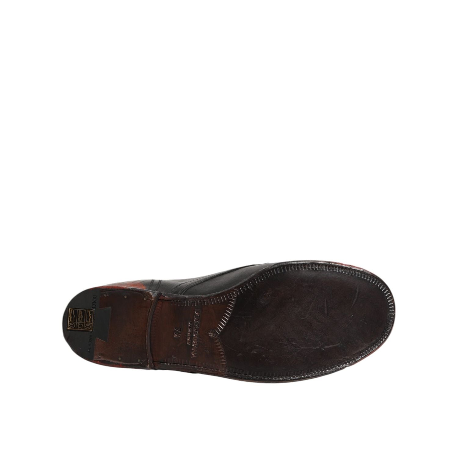 Dolce & Gabbana Black Red Lace Up Short Ankle Boot Shoes