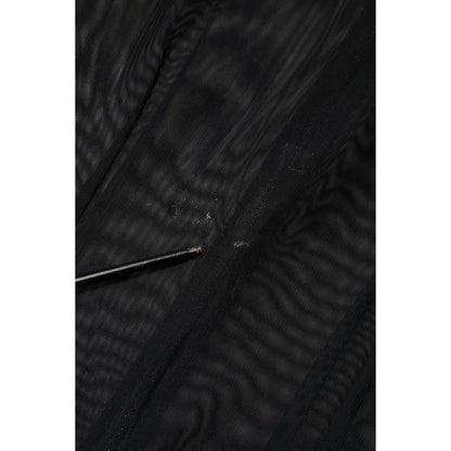 Dolce & Gabbana Black Sheer Mesh Long Sleeve Jumpsuit Bodysuit Dress