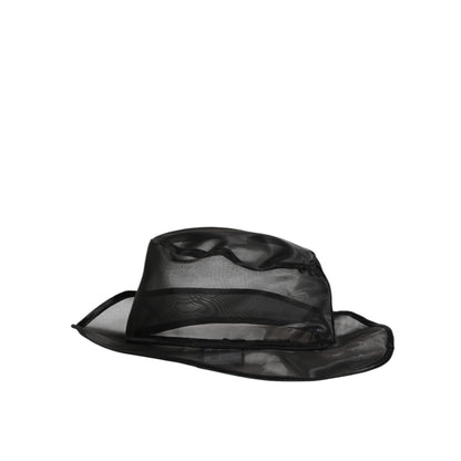 Dolce & Gabbana Black Silk Mesh Bucket Men Fisherman Cap Hat
