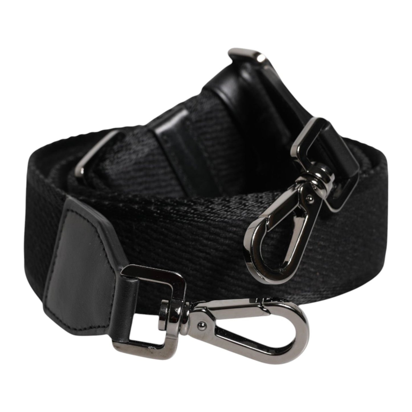 Dolce & Gabbana Black Solid Polyester Bag Handle Shoulder Strap BEL9346