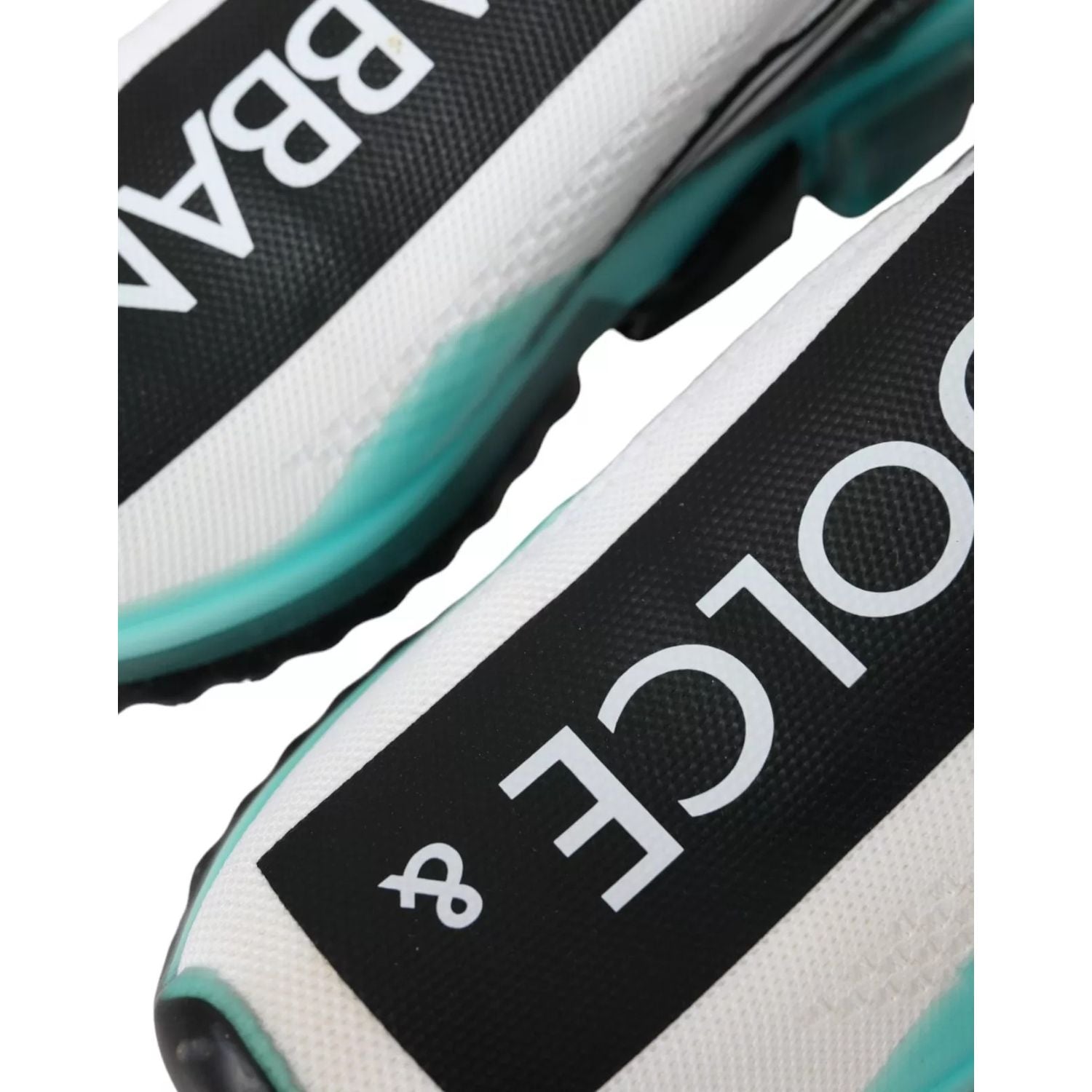 Dolce & Gabbana Black White Blue Slip On Sorrento Sneakers