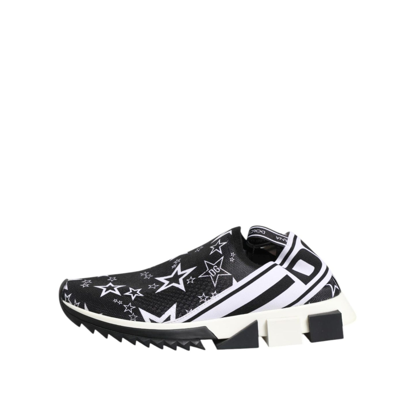 Dolce & Gabbana Black White Sorrento Low Top Sneakers Shoes with logo details, exclusive design, and high craftsmanship.