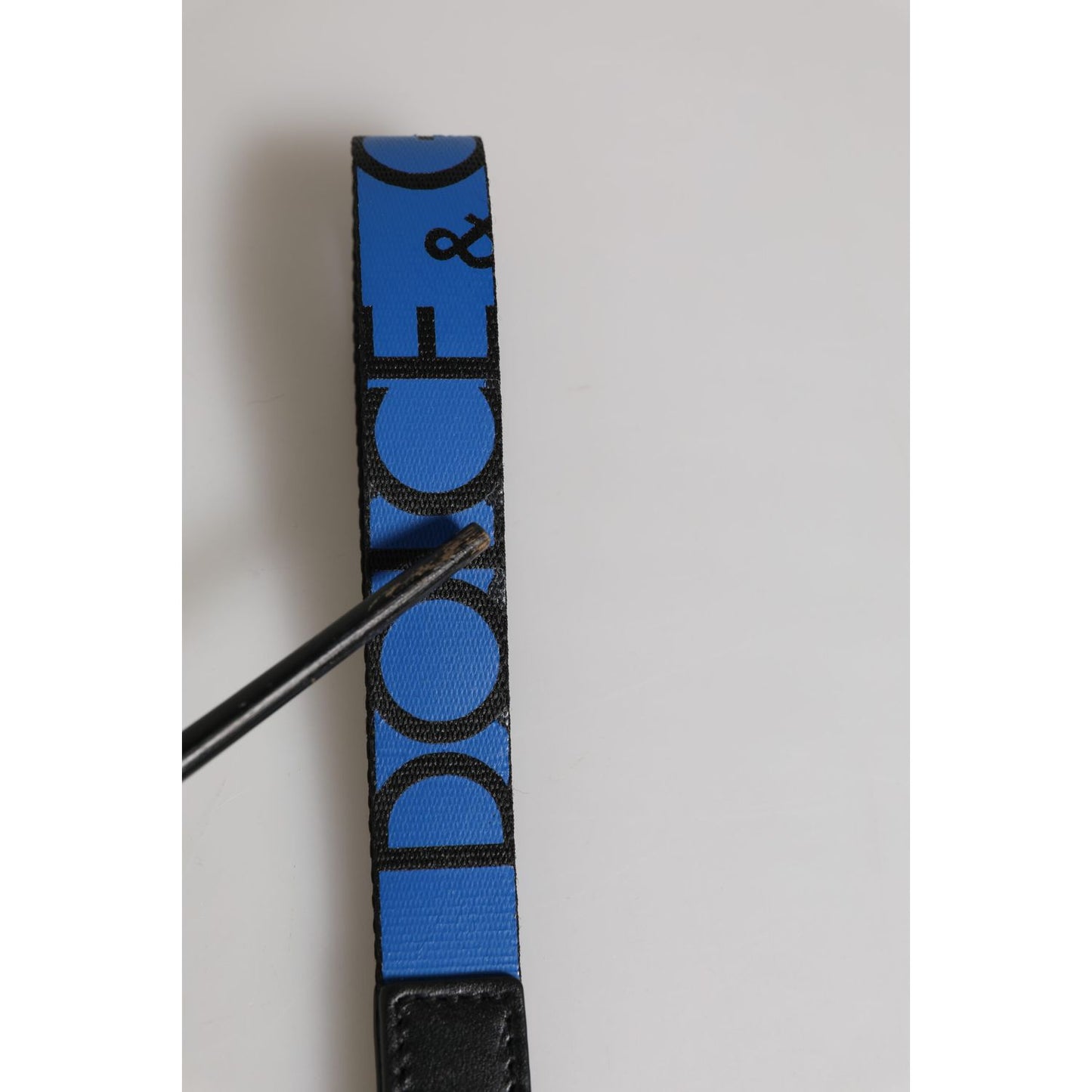 Dolce & Gabbana Blue Nylon Logo DG Crown Men's Holder Keychain Keyring