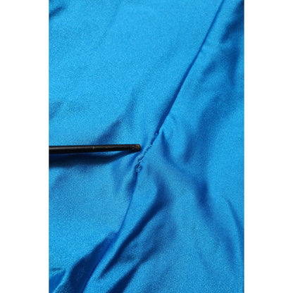 Dolce & Gabbana Blue Nylon Turtleneck Bodycon Jumpsuit Dress