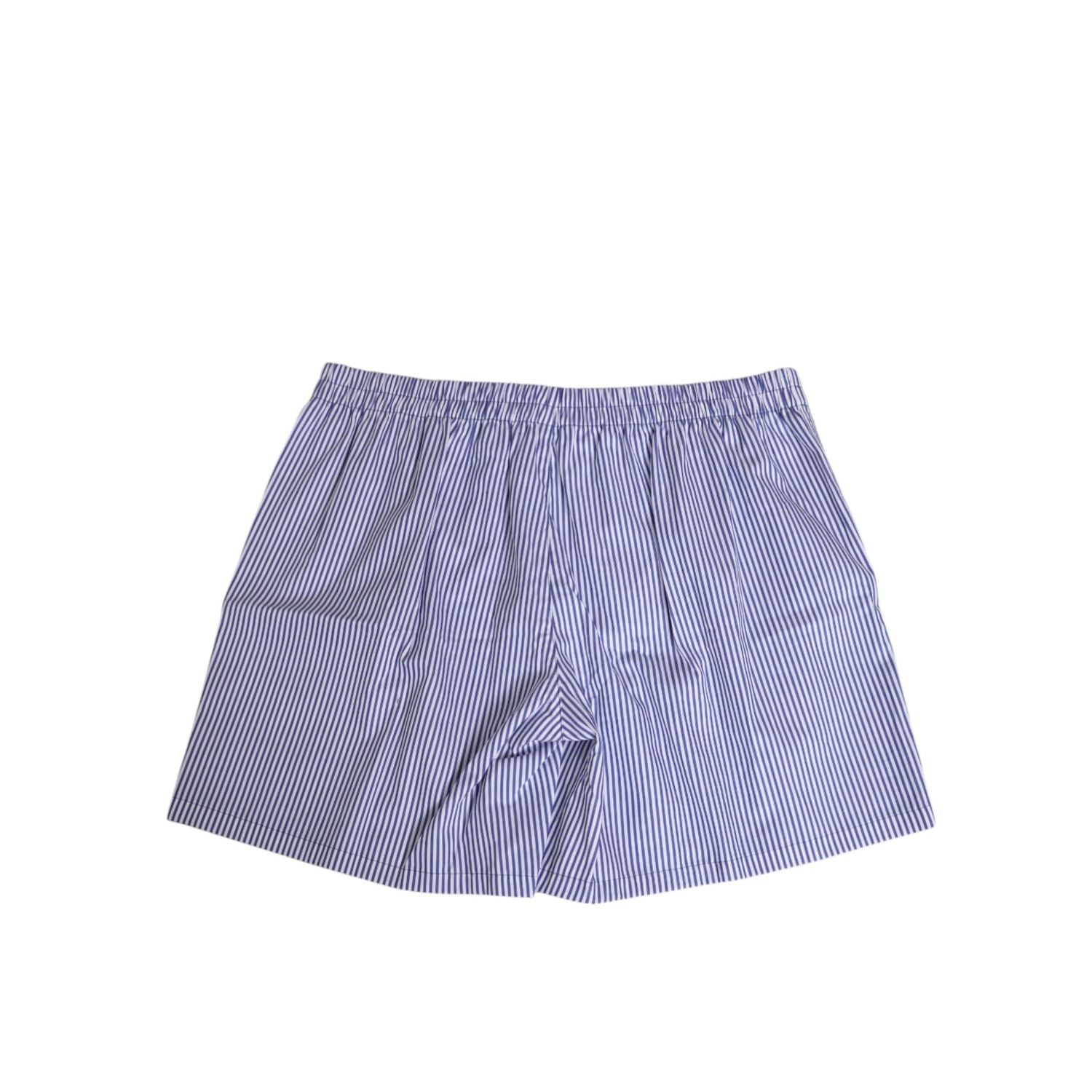 Dolce & Gabbana Blue White Cotton Striped Button Fly Shorts Swimwear