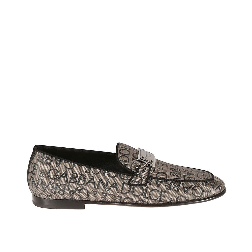 Dolce & Gabbana Brown Calfskin Slip-On Loafers