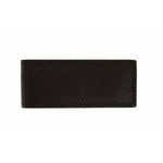 Dolce & Gabbana Brown Leather Magnet Mens Money Cash Clip, luxury Italian-made accessory, 100% leather with logo details, 6cm length.