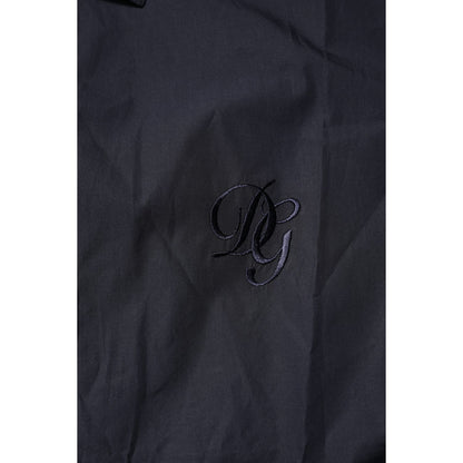 Dolce & Gabbana Dark Blue MARTINI Cotton Dress Formal Shirt