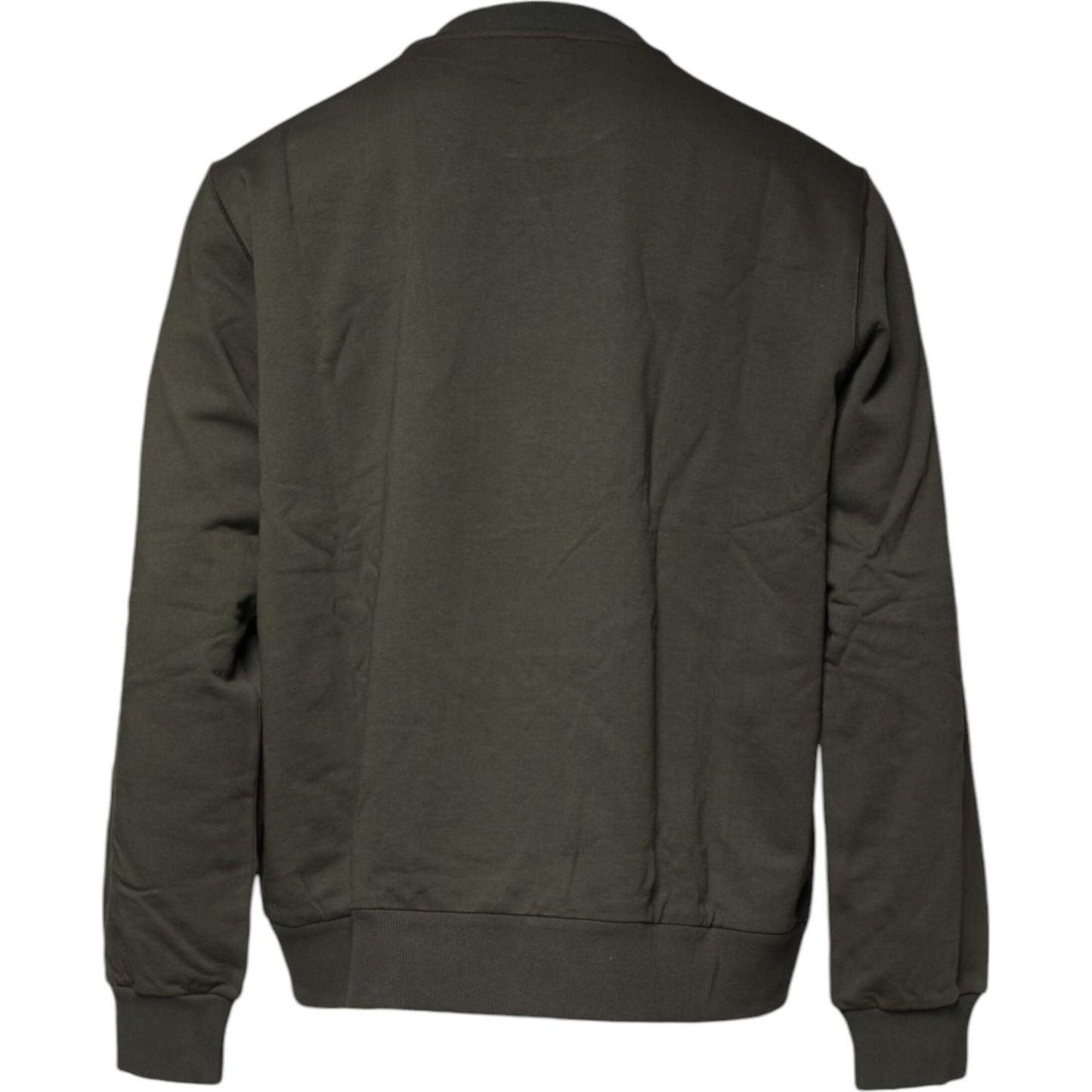 Dolce & Gabbana Army Green Crown Cotton Sweatshirt Sweater TSH86970-60