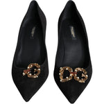 Dolce & Gabbana Black Amore Suede Bellucci Heels Pumps Shoes LA11614-38.5