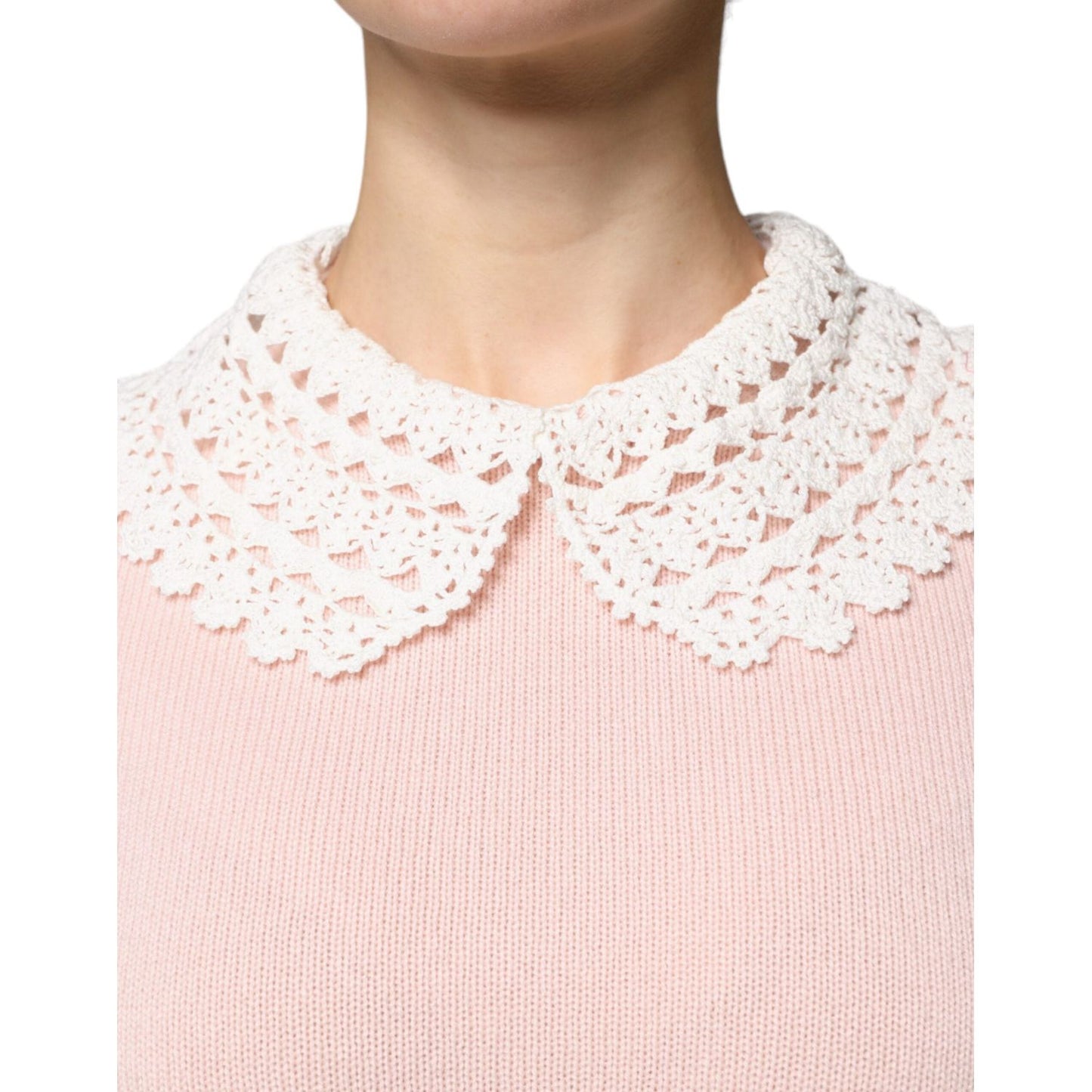 Dolce & Gabbana Dolce & Gabbana Pink Cashmere Collar Knitted Long Sleeves Top TSH86768-40 1728,67345645728,Clothing,Dolce & Gabbana,IT40|S,Material: 100% cashmere,Pink,Preowned / Defect,Tops & T-Shirts - Women - Clothing,Women,Women - Clothing