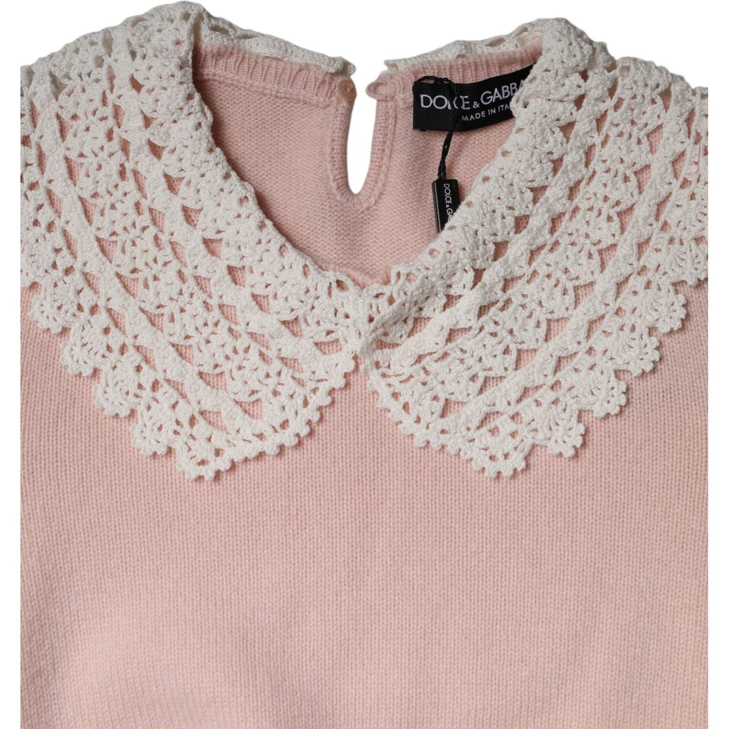 Dolce & Gabbana Dolce & Gabbana Pink Cashmere Collar Knitted Long Sleeves Top TSH86768-40 1728,67345645728,Clothing,Dolce & Gabbana,IT40|S,Material: 100% cashmere,Pink,Preowned / Defect,Tops & T-Shirts - Women - Clothing,Women,Women - Clothing
