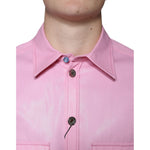 Dolce & Gabbana Pink Cotton Collared Button Down Shirt Dolce & Gabbana Thistle