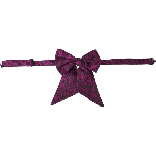 Dolce & Gabbana Dolce & Gabbana Purple Ribbon Silk Adjustable Neck Men Bow Tie FT3839 1728,67345645728,Dolce & Gabbana,Material: 100% Silk,Men,New with tags,Purple,Ties & Bowties - Men - Accessories
