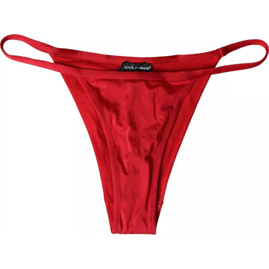 Dolce & Gabbana Dolce & Gabbana Red Nylon Stretch Beachwear Swimwear Bottom Bikini BIK1810-3 1728,67345645728,Dolce & Gabbana,IT3 | M,Material: 80% Nylon 20% Elastane,New with tags,Red,Swimwear - Women - Clothing,Women