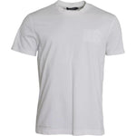 Dolce & Gabbana White Logo Round Neck Short Sleeves T-shirt Dolce & Gabbana Light Gray