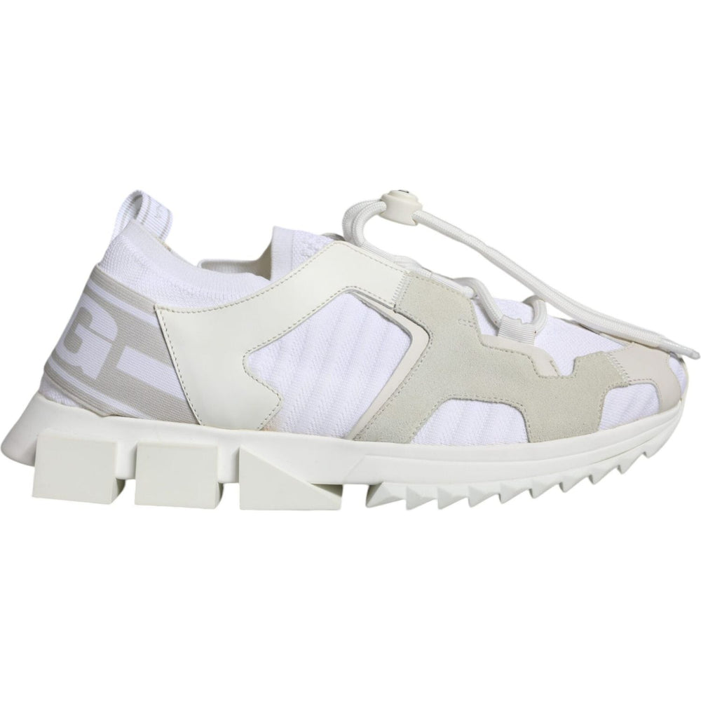 Dolce & Gabbana White Mesh Sorrento Trekking Sneakers Shoes Dolce & Gabbana Light Gray