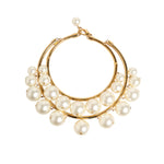 Dolce & Gabbana Gold Brass Faux Pearl Crystal Statement Luxury Jewelry Necklace with layered choker design.