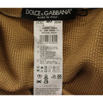 Dolce & Gabbana Gold SPECIAL Piece Runway Crystal Blouse label with care instructions and materials