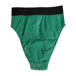 Dolce & Gabbana Green DG Logo Lace High Brief Panty Underwear with all-over lace and secure wide elastic waistband.