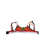 Dolce & Gabbana Green Nylon Soft Cup Balconnet Bra Underwear, rear view with logo details and hook closure