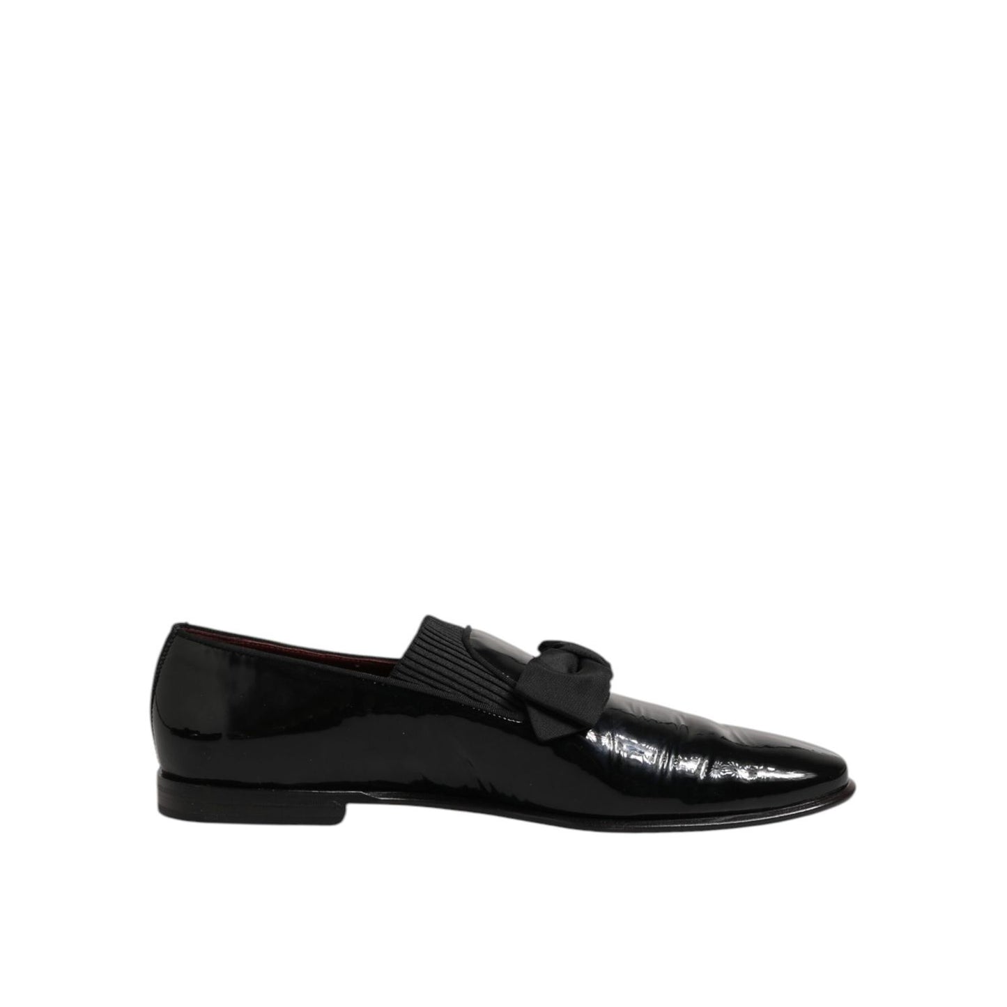 Black Dolce & Gabbana Leather Loafers Men Formal Dress Shoes, crafted for style and comfort with premium materials.