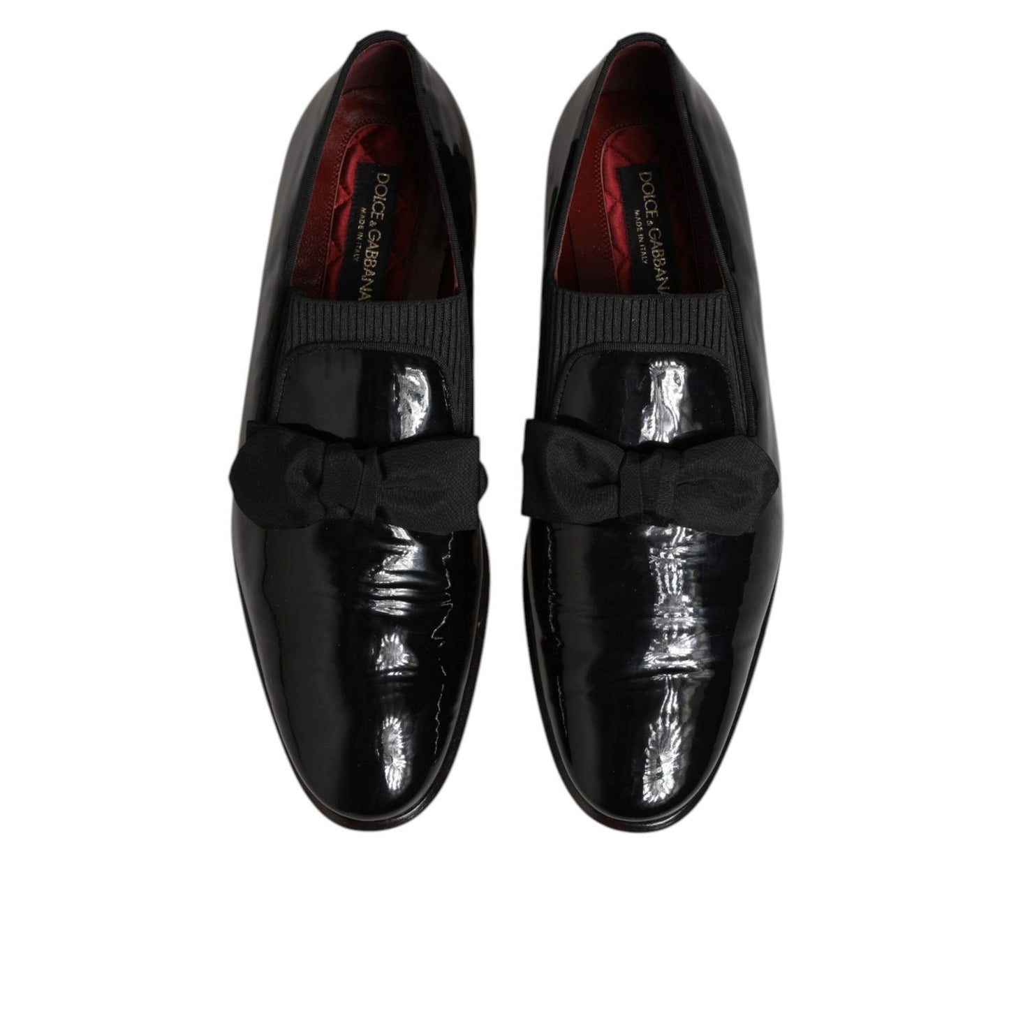 Dolce & Gabbana Leather Loafers Men Formal Dress Shoes in black, elegant design for business meetings or evening events.