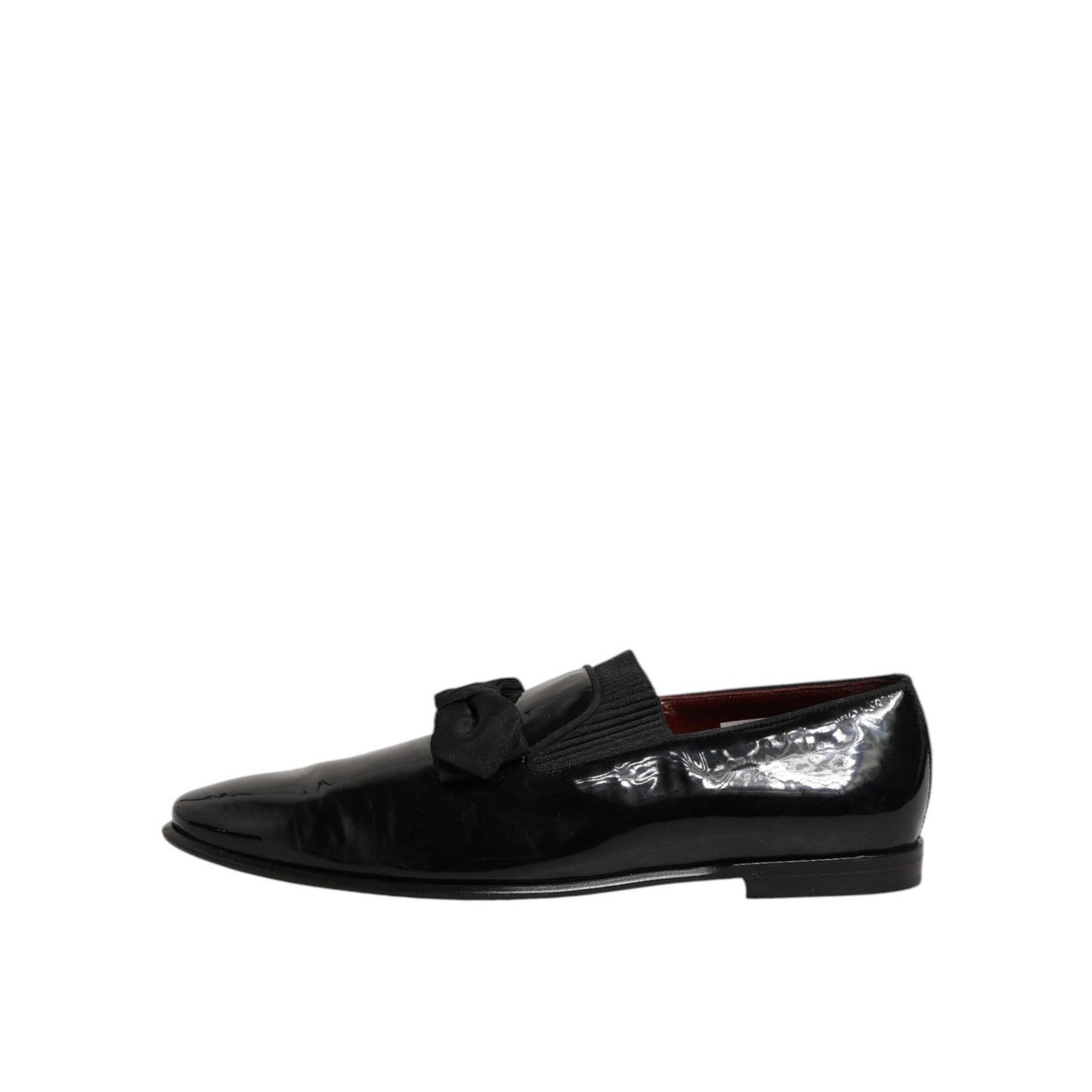 Dolce & Gabbana Leather Loafers Men Formal Dress Shoes in black, premium leather, ideal for weddings and business events.