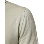 Dolce & Gabbana Light Green Logo TurtleNeck Pullover Sweater in soft virgin wool, close-up of shoulder and turtleneck design.