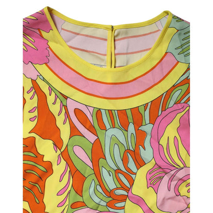 Dolce & Gabbana Multicolor Floral Roundneck Sleeveless Top