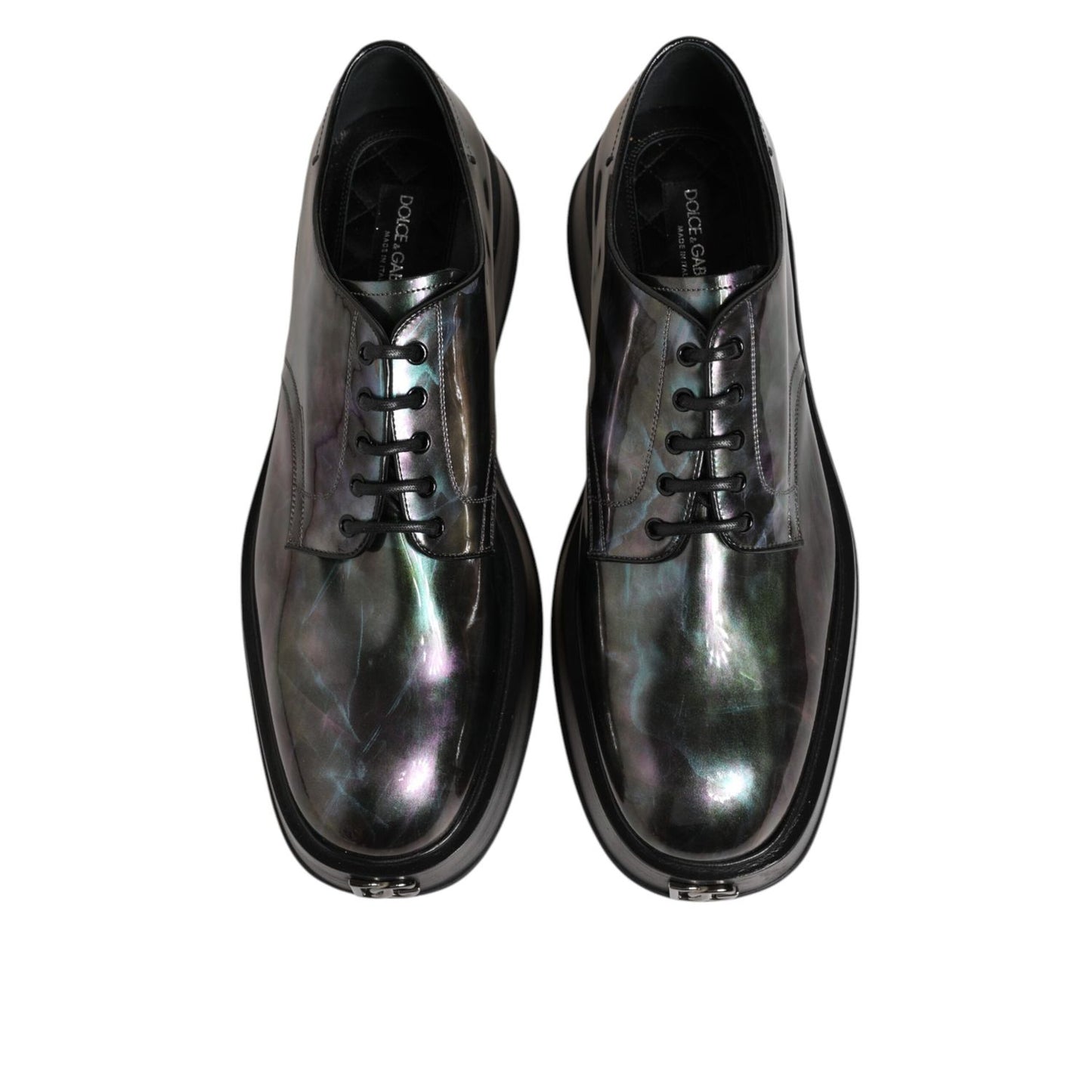 Dolce & Gabbana Multicolor Leather Lace-up Men Formal Derby Shoes with polished design
