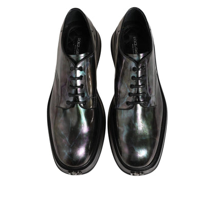 Dolce & Gabbana Multicolor Leather Lace-up Men Formal Derby Shoes with polished design