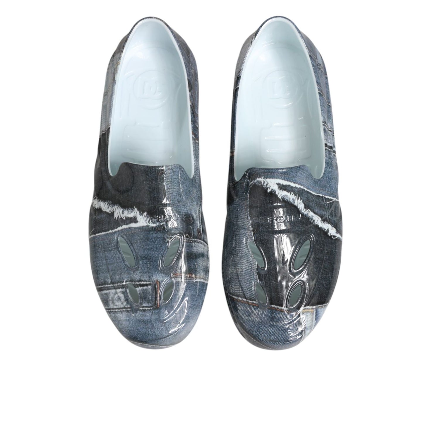 Dolce & Gabbana Multicolor Rubber Men Low Top Sneakers Shoes, slip-on design with logo, made in Italy, featuring durable rubber sole.