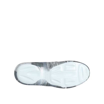 Sole view of Dolce & Gabbana Multicolor Rubber Men Low Top Sneakers Shoes, featuring durable rubber sole with logo detailing.