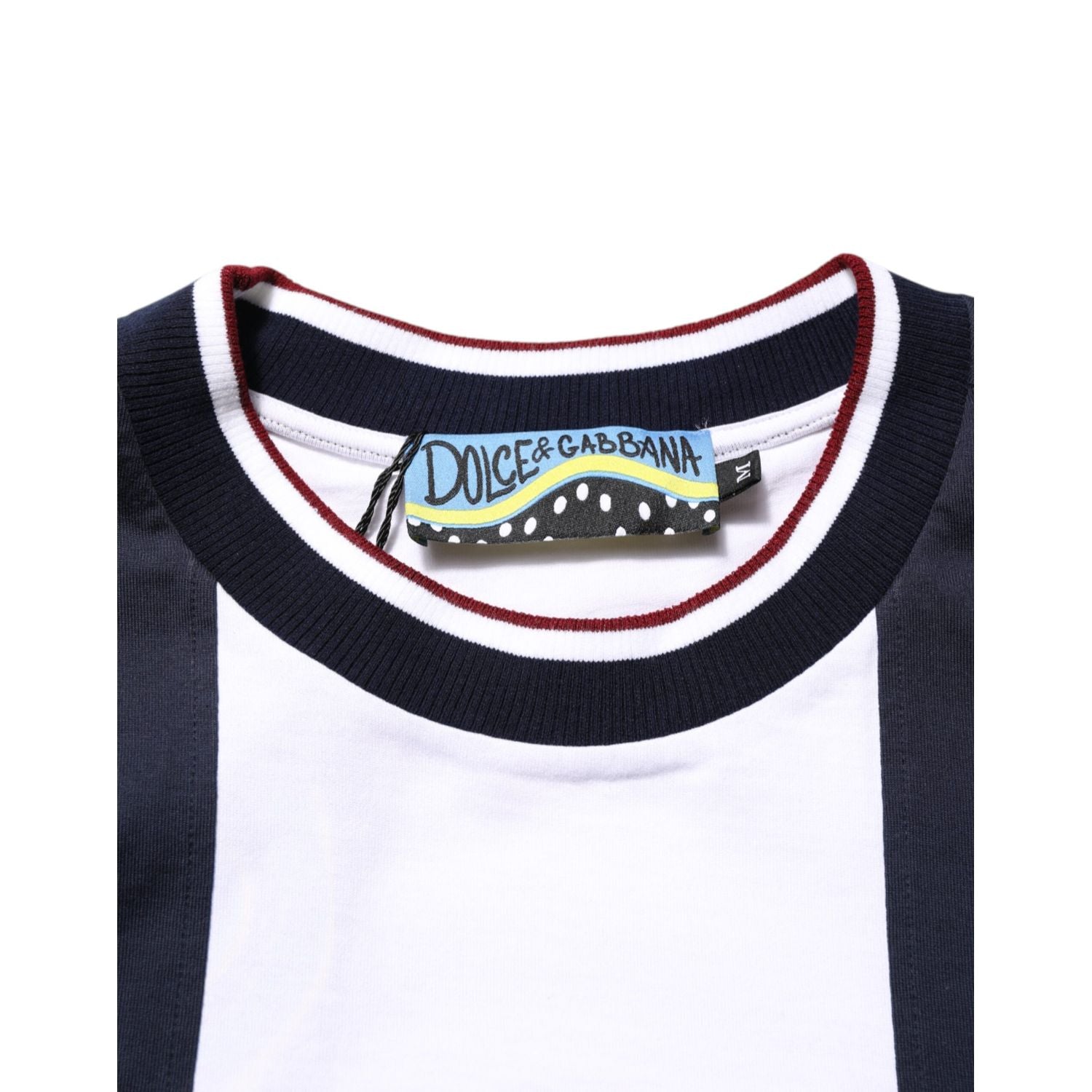 Dolce & Gabbana Multicolor Striped Cotton Men Crew Neck T-shirt