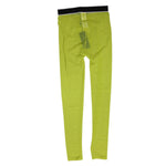 Dolce & Gabbana Neon Green Nylon Logo Lace Leggings Pants Underwear with all-over lace pattern and contrasting waistband.