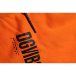 Dolce & Gabbana Orange Cotton DG VIB3 Logo Drawstring Sweatpants Pants fabric close-up with logo detail.