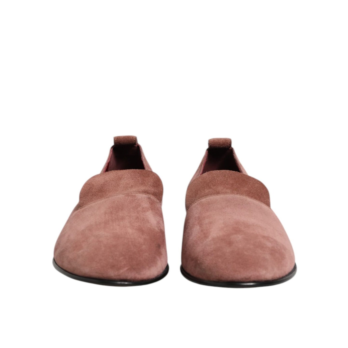 Dolce & Gabbana Pink Suede Loafers Formal Men Dress Shoes showcasing elegant and modern design