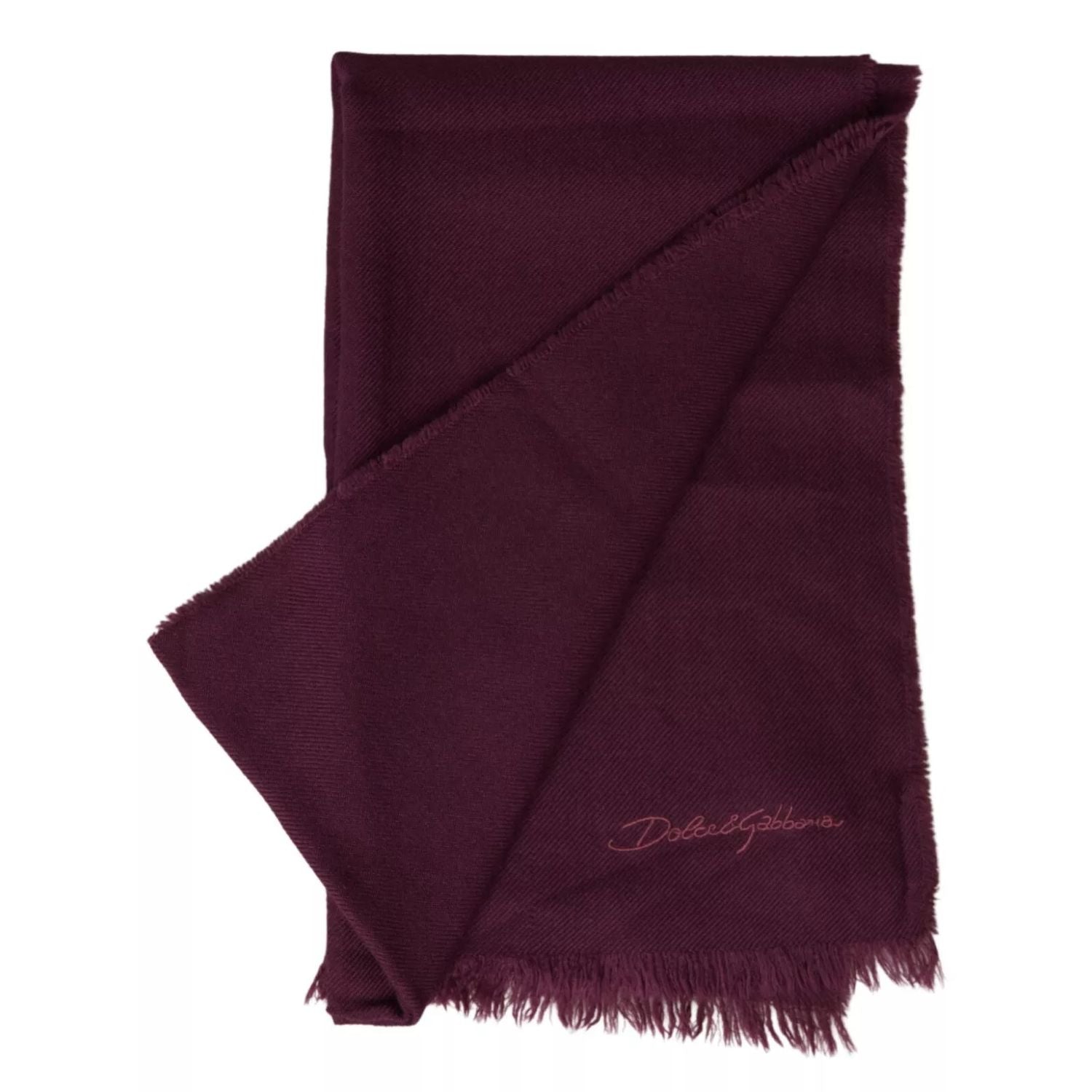 Dolce & Gabbana Purple Cashmere Knit Wrap Shawl Scarf