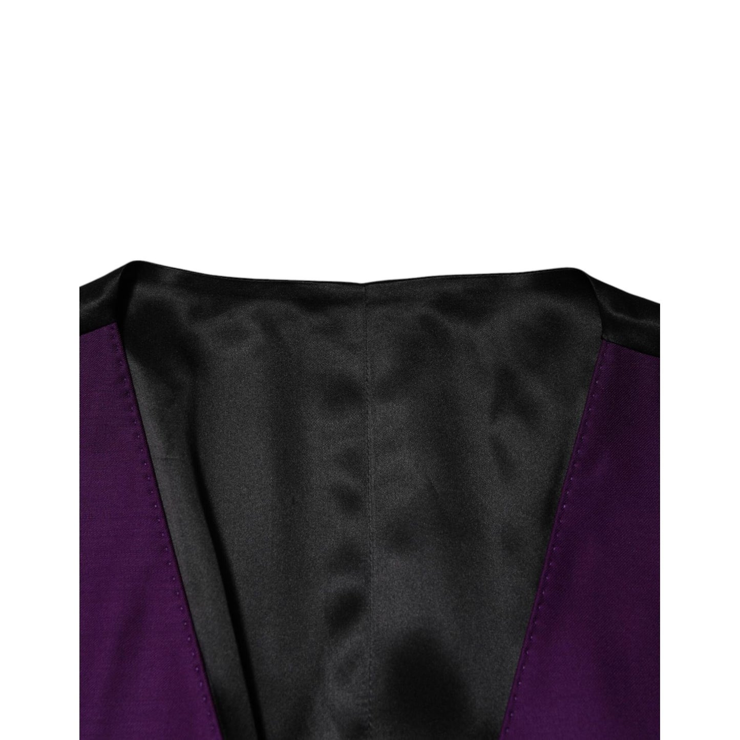 Dolce & Gabbana Purple Wool Dress Formal Waistcoat Vest, elegant and tailored vest for formal occasions
