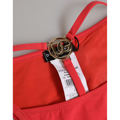 Dolce & Gabbana Red Nylon Stretch Tanga Brief Panty Underwear