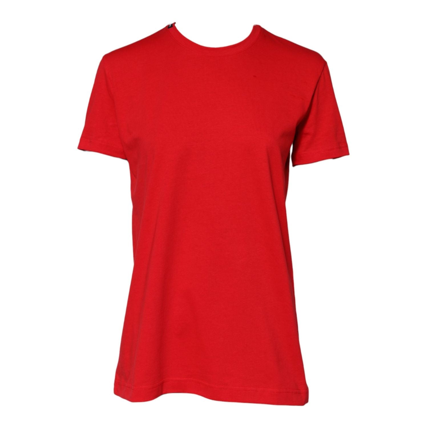 Dolce & Gabbana Red Plain Short Sleeves Crew Neck Top T-shirt