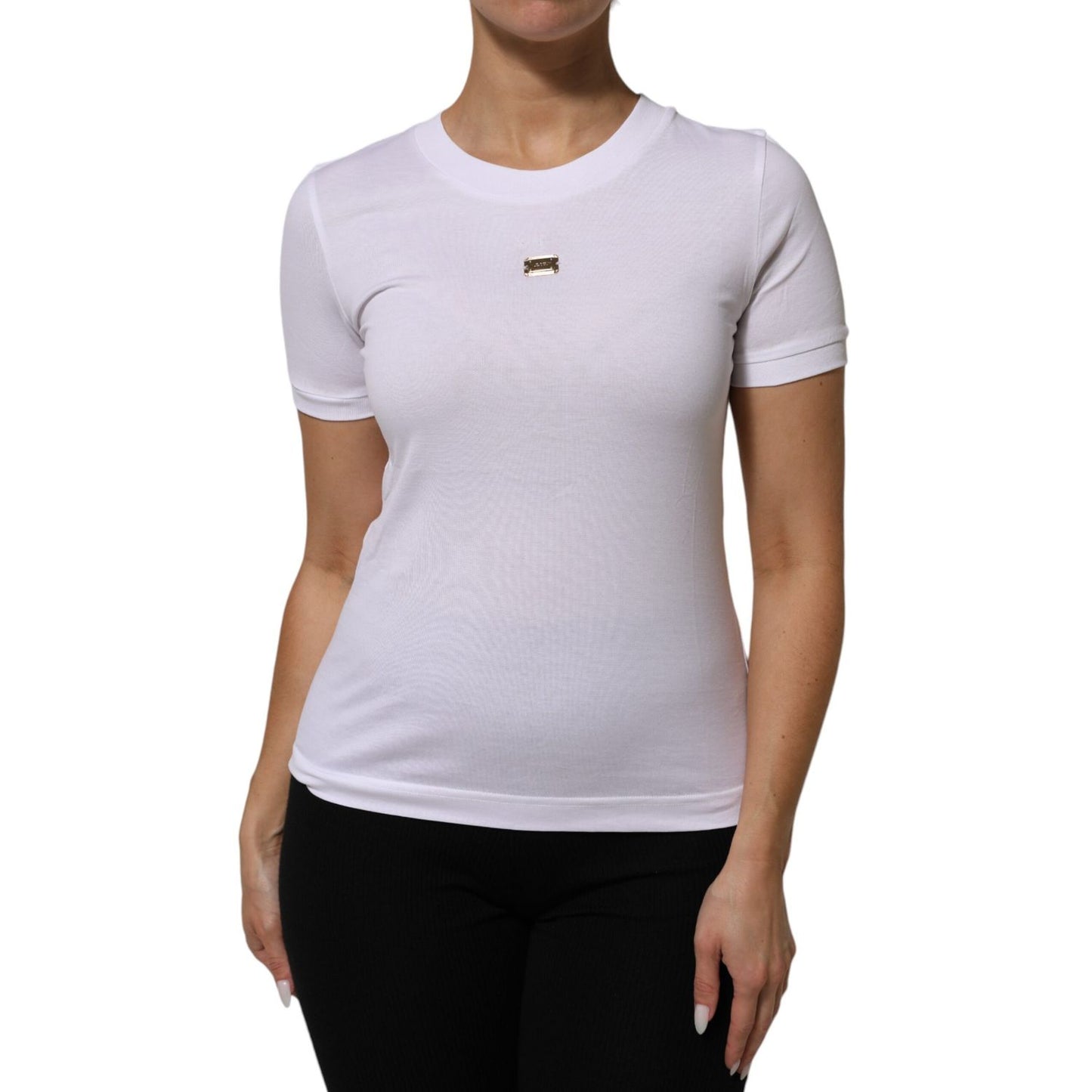 Dolce & Gabbana T-Shirt White Cotton Round Neck Short Sleeves I