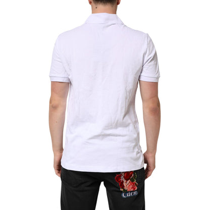 Dolce & Gabbana White Cotton DG Heart Logo Embroider T-shirt